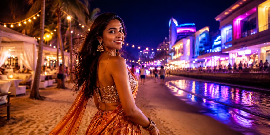 Goa beach night with deposit bonus celebration