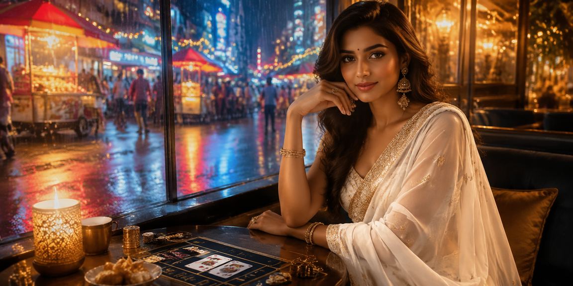 Indian woman playing Andar Bahar game on mobile in Mumbai